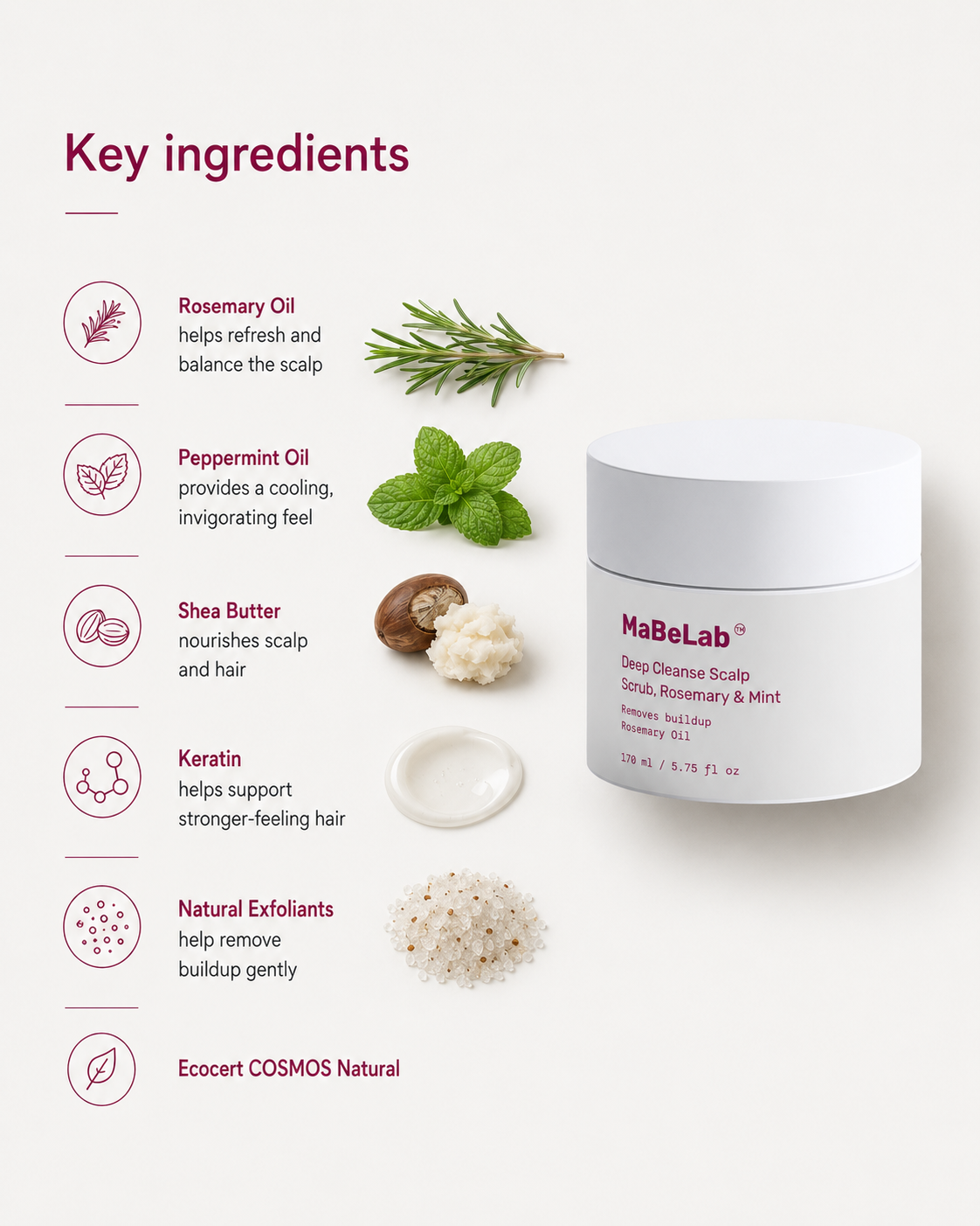 Deep Cleanse Scalp Scrub with Rosemary & Mint