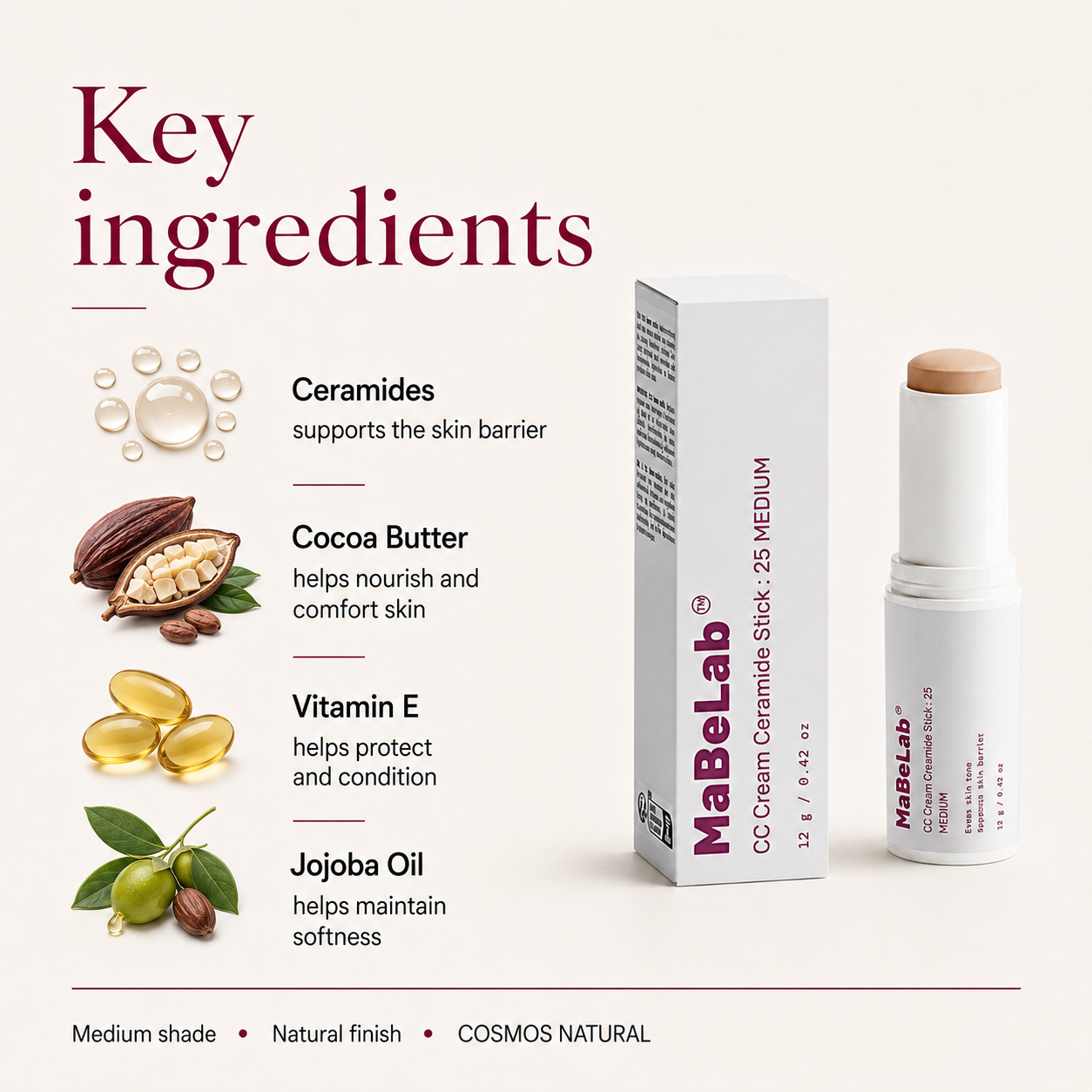 CC Cream Ceramide Stick : 25 MEDIUM