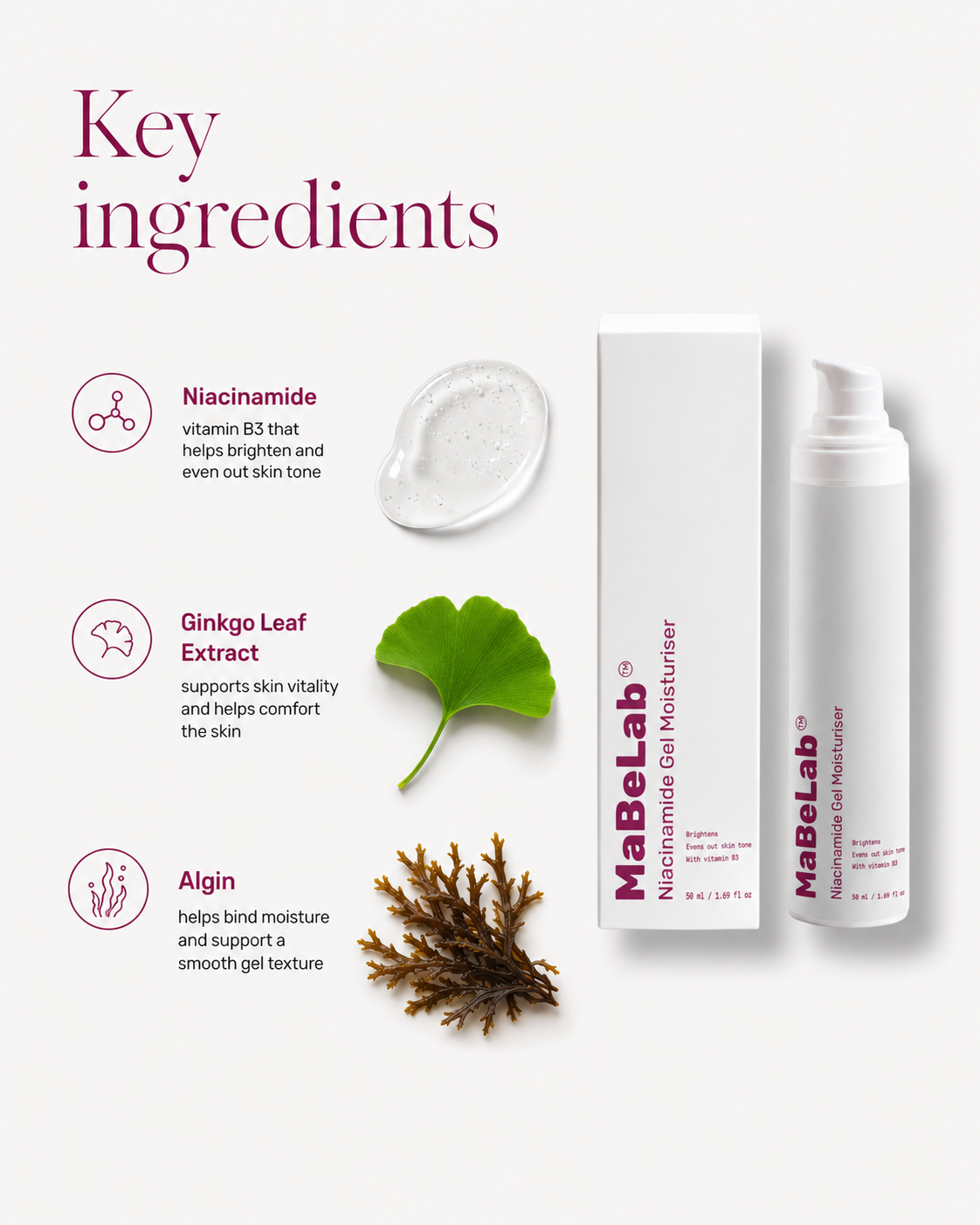 Niacinamide Gel Cream – Brightening & Hydrating with 5% Niacinamide & Vitamin B3
