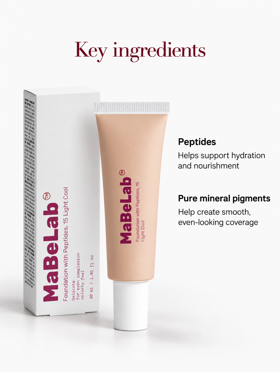 Foundation with Peptides, 15 Light Cool